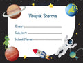 School Notebook labels - Astronaut