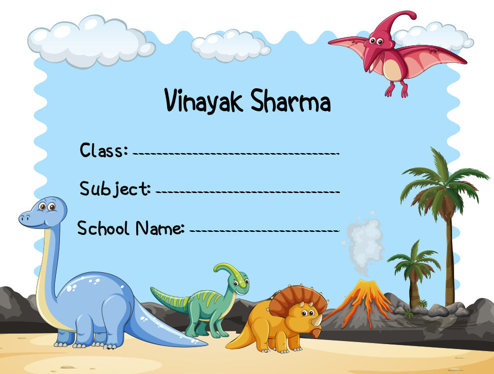School Notebook labels - Jungle Theme