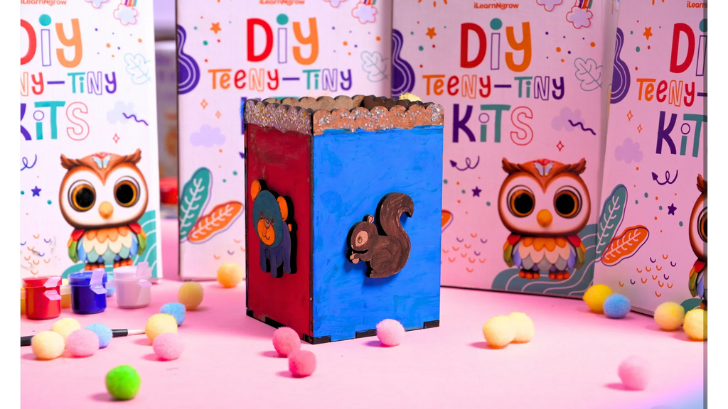 Teeny Tiny DIY Pen Stand Craft Kit – Desk Organizer Craft Set for Kids | ilearnngrow