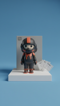 Popbot vinyl figure with metallic accents