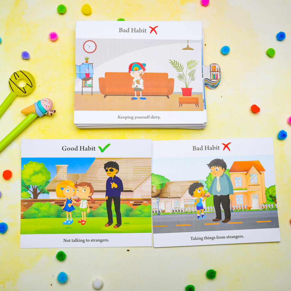 Good Habits vs. Bad Habits Puzzle Game + Manners Booklet