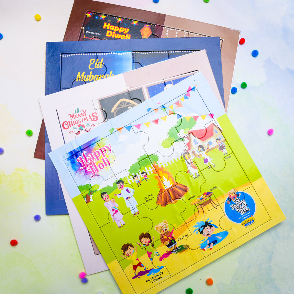 Indian Festivals Jigsaw Puzzles(Set of 4)