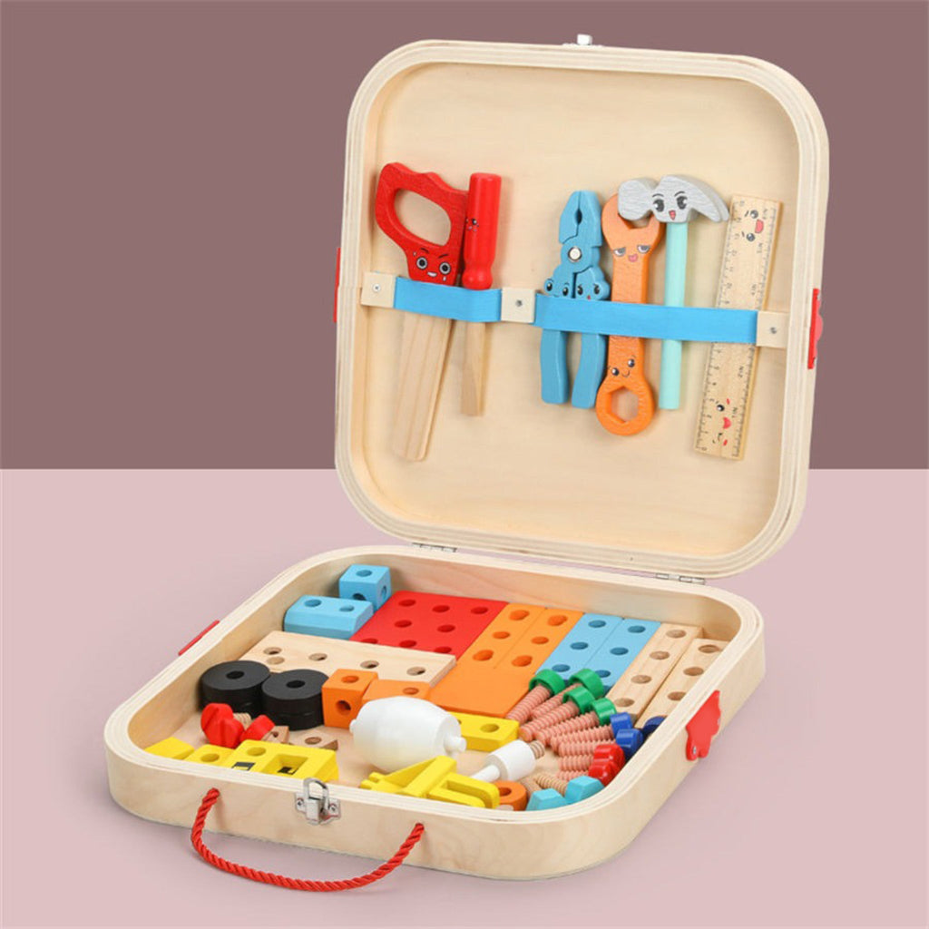 Wooden Tool Kit Set with Tool Box