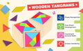 Wooden Tangram Puzzle With Pattern