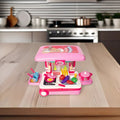 Luxury kids kitchen set – Portable Cooking Suitcase Playset with Lights & Sounds