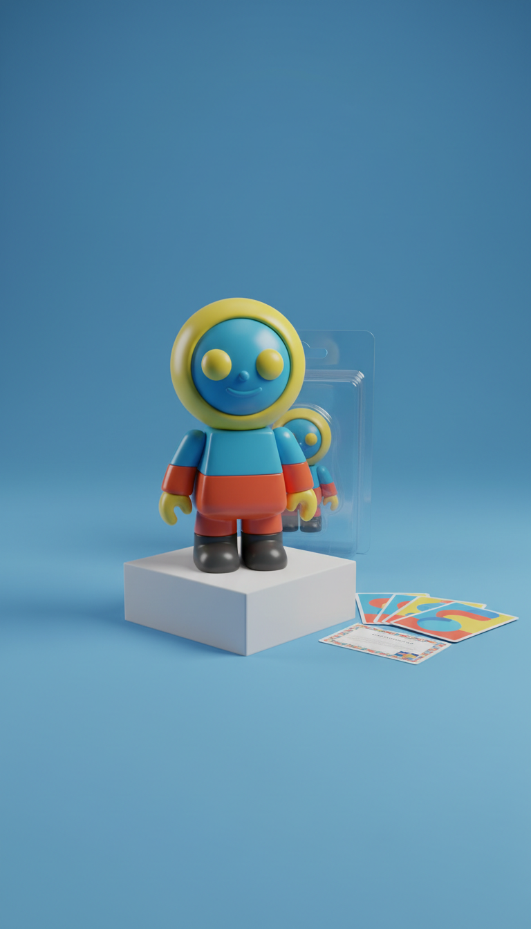 Stickerhead vinyl figure with swappable decals