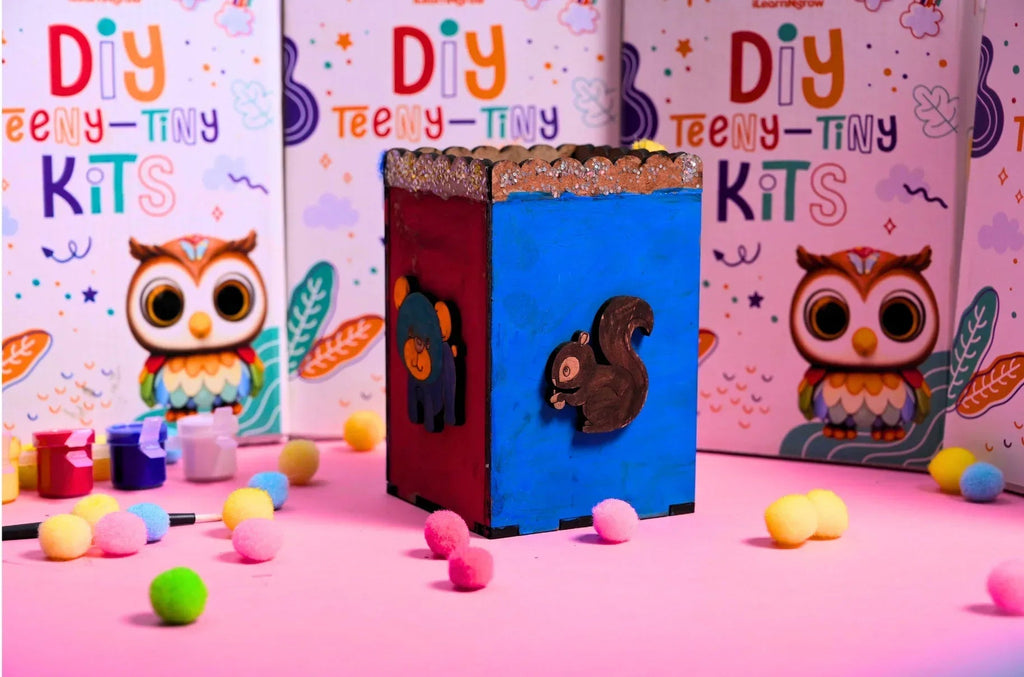 Teeny Tiny DIY Pen Stand Craft Kit – Desk Organizer Craft Set for Kids | ilearnngrow