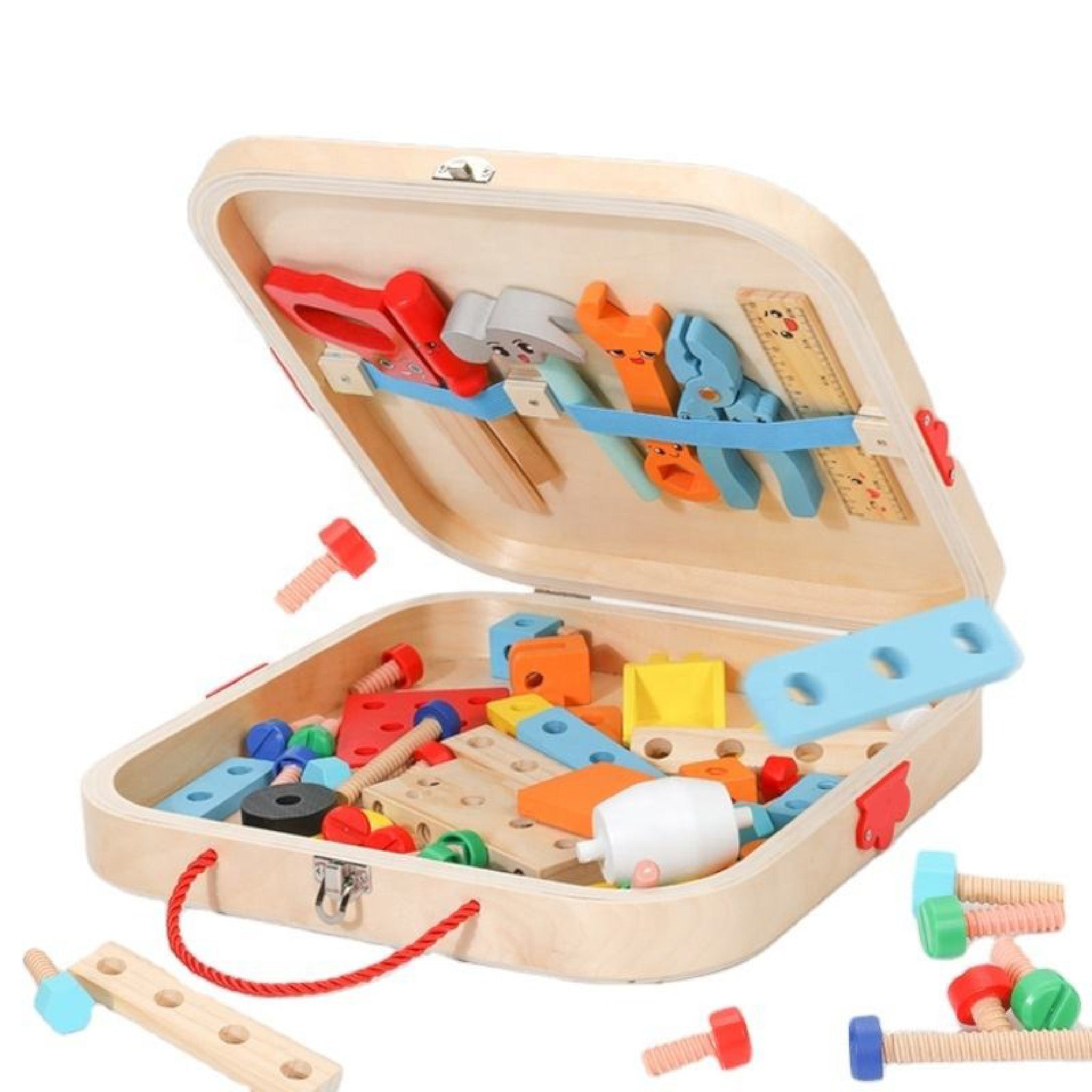 Wooden Tool Kit Set with Tool Box