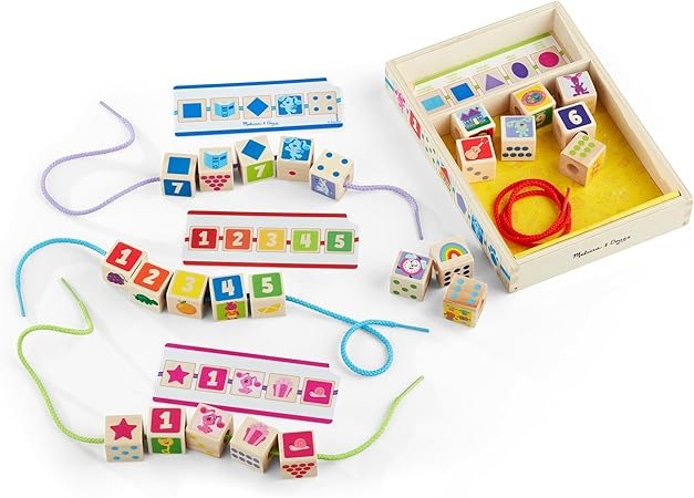Number Lacing Set Kids Montessori Puzzle