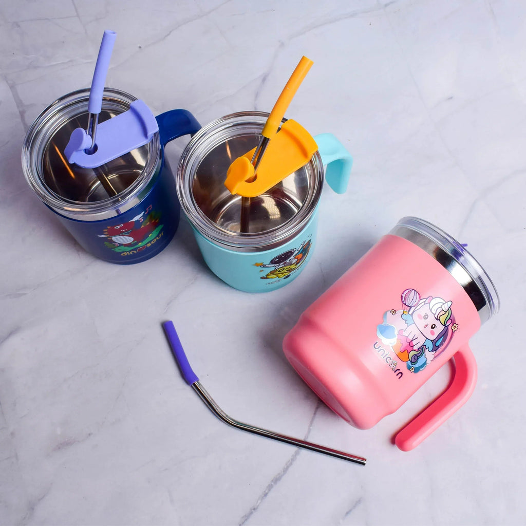 iLearnNGrow Space Sipper Bottle – Kids Sipper Bottle with Straw | Cute Space Water Bottle