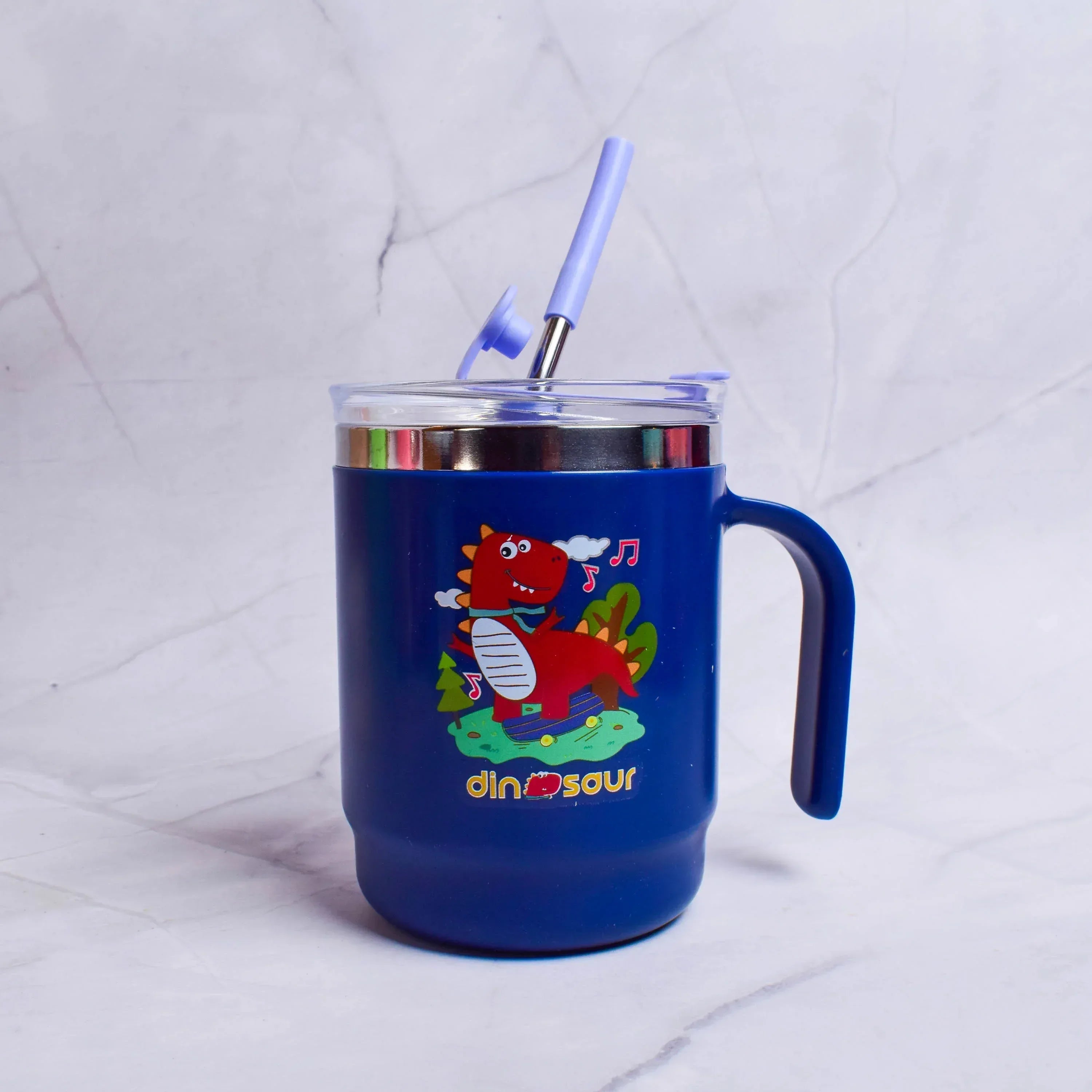 iLearnNGrow Dino Sipper – Kids Dinosaur Water Bottle with Straw
