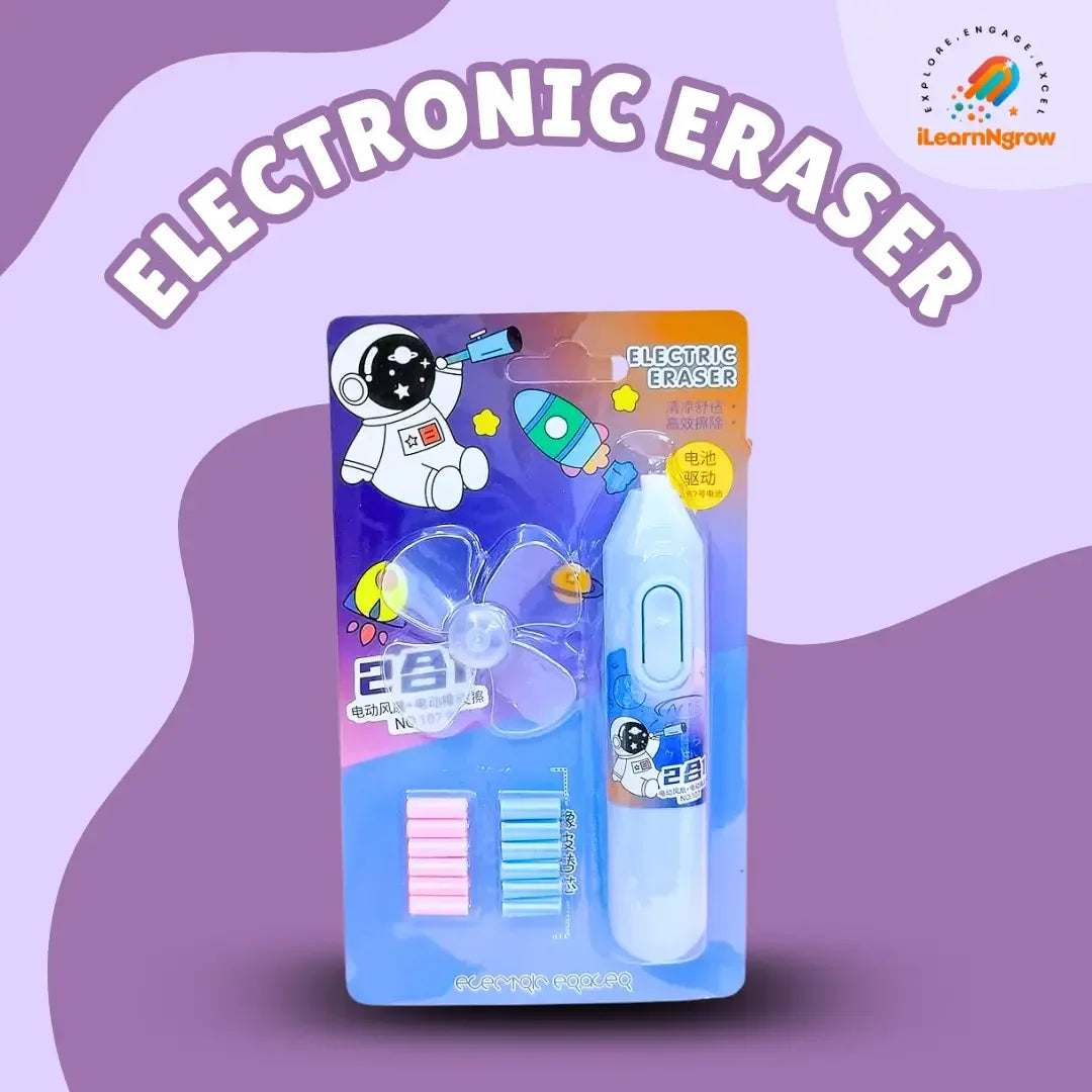 Electronic Eraser & Electronic Sharpener Combo for Kids – Smart Stationery Essentials