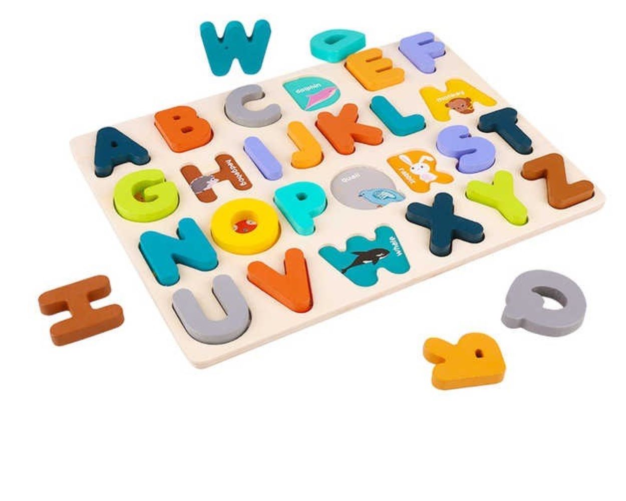 Alphabet Board - Educational Wooden Puzzle for Learning The Alphabet