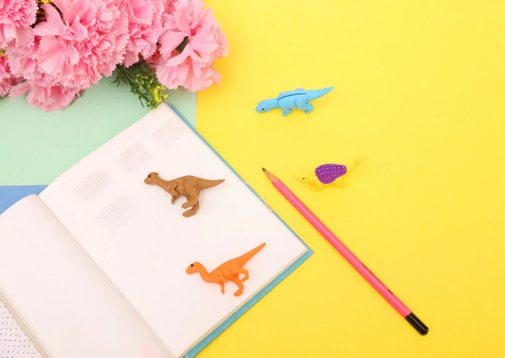 iLearnNGrow Dino Eraser Set – Fun Dinosaur Toy Erasers for Kids