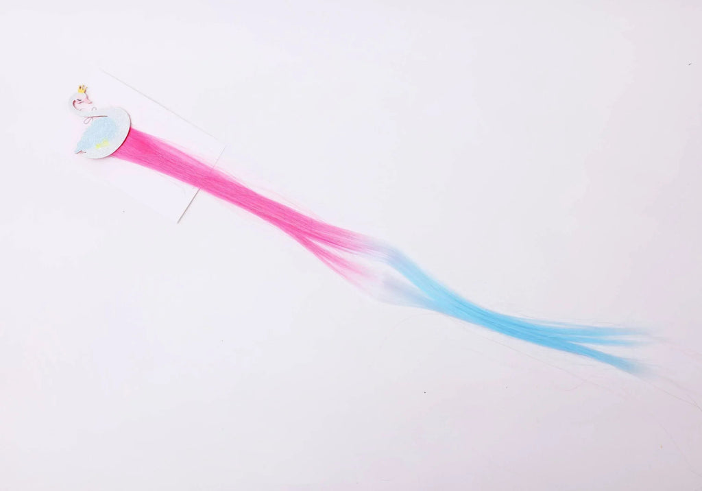 iLearnNGrow Swan Hair Extension for Kids – Colorful Clip-On Hair Accessory for Kids