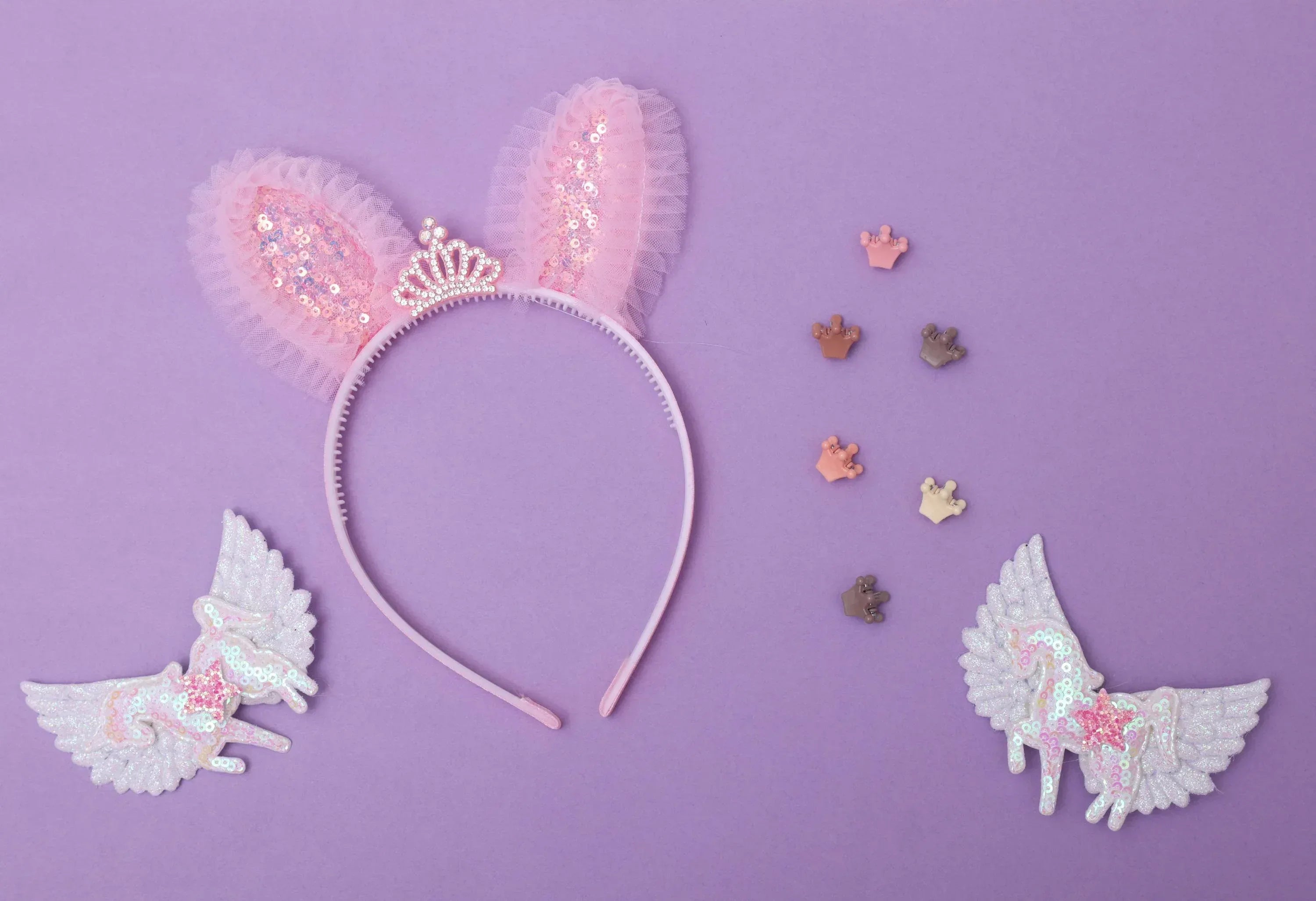 iLearnNGrow Princess Hair Accessories Set (Pastel Pink)
