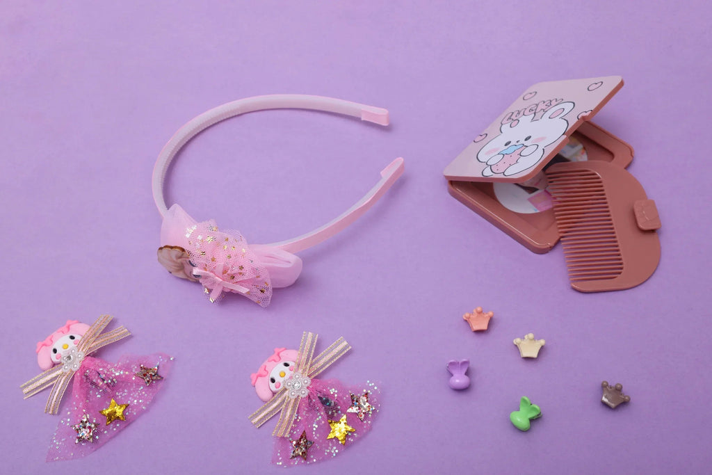 iLearnNGrow Frozen Hair Accessories Set (Pastel Pink)