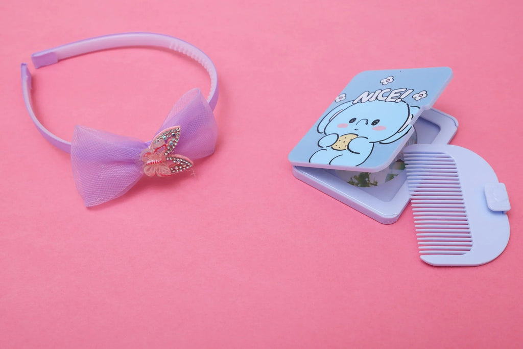 iLearnNGrow Bow Hair Accessories Set (Purple)