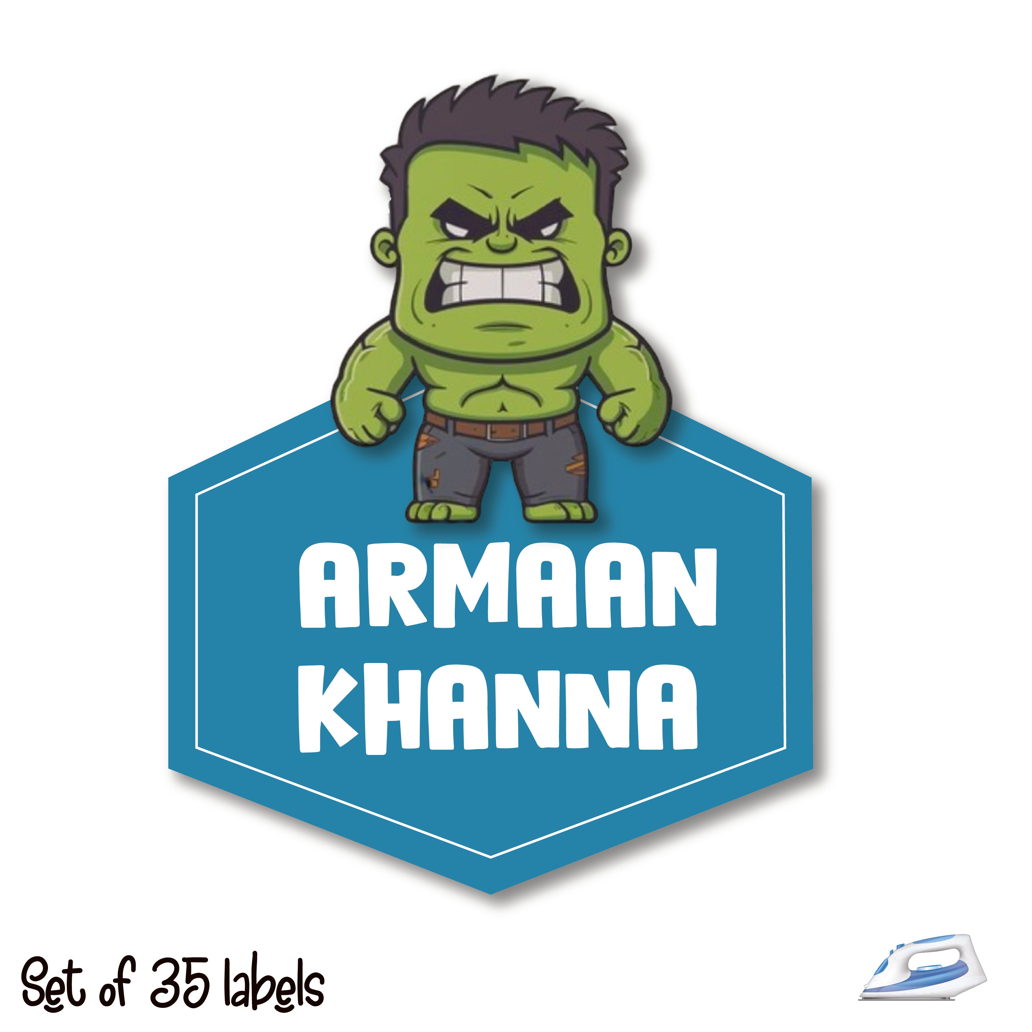 Personalized Iron On Labels (Shape)