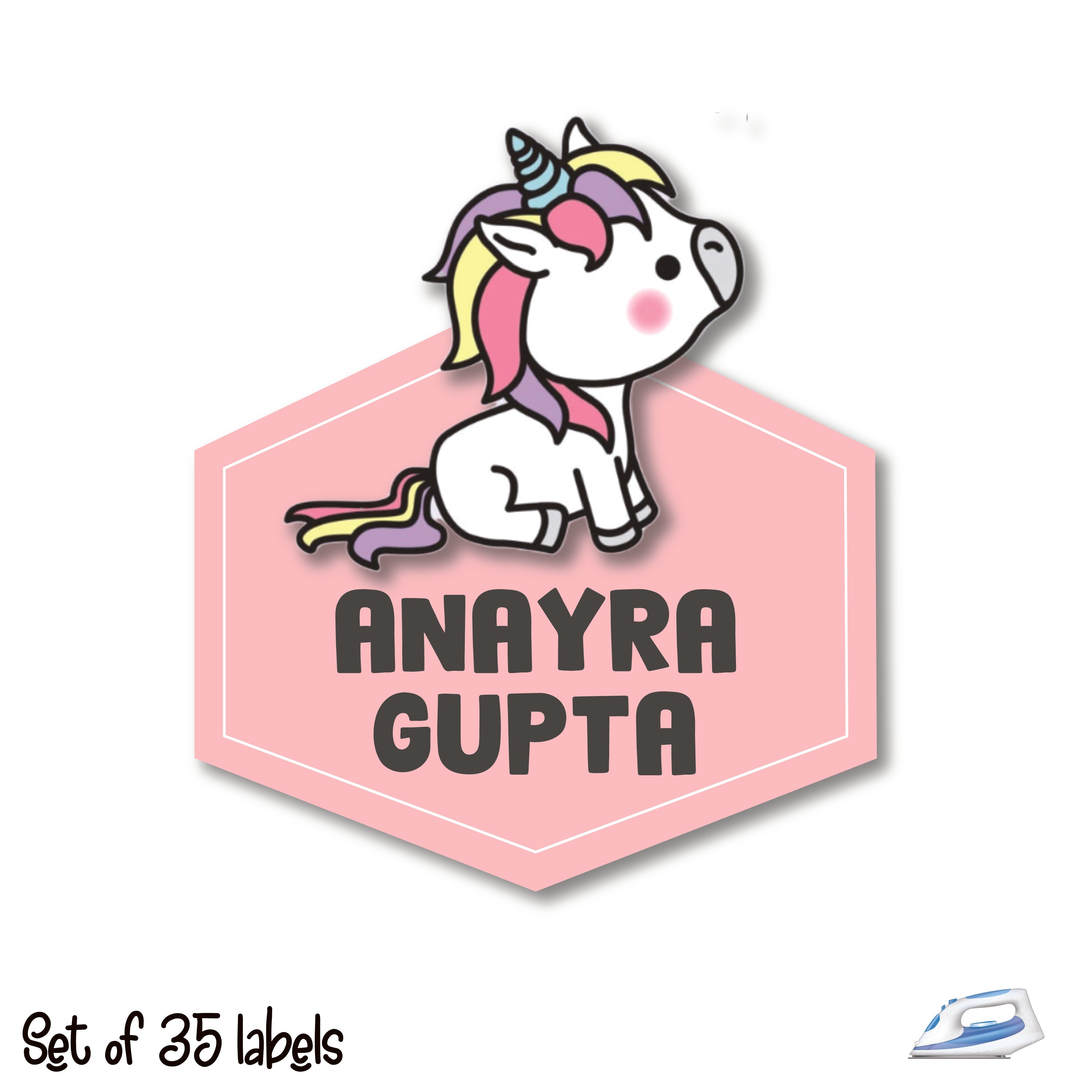 Personalized Iron On Labels (Shape)