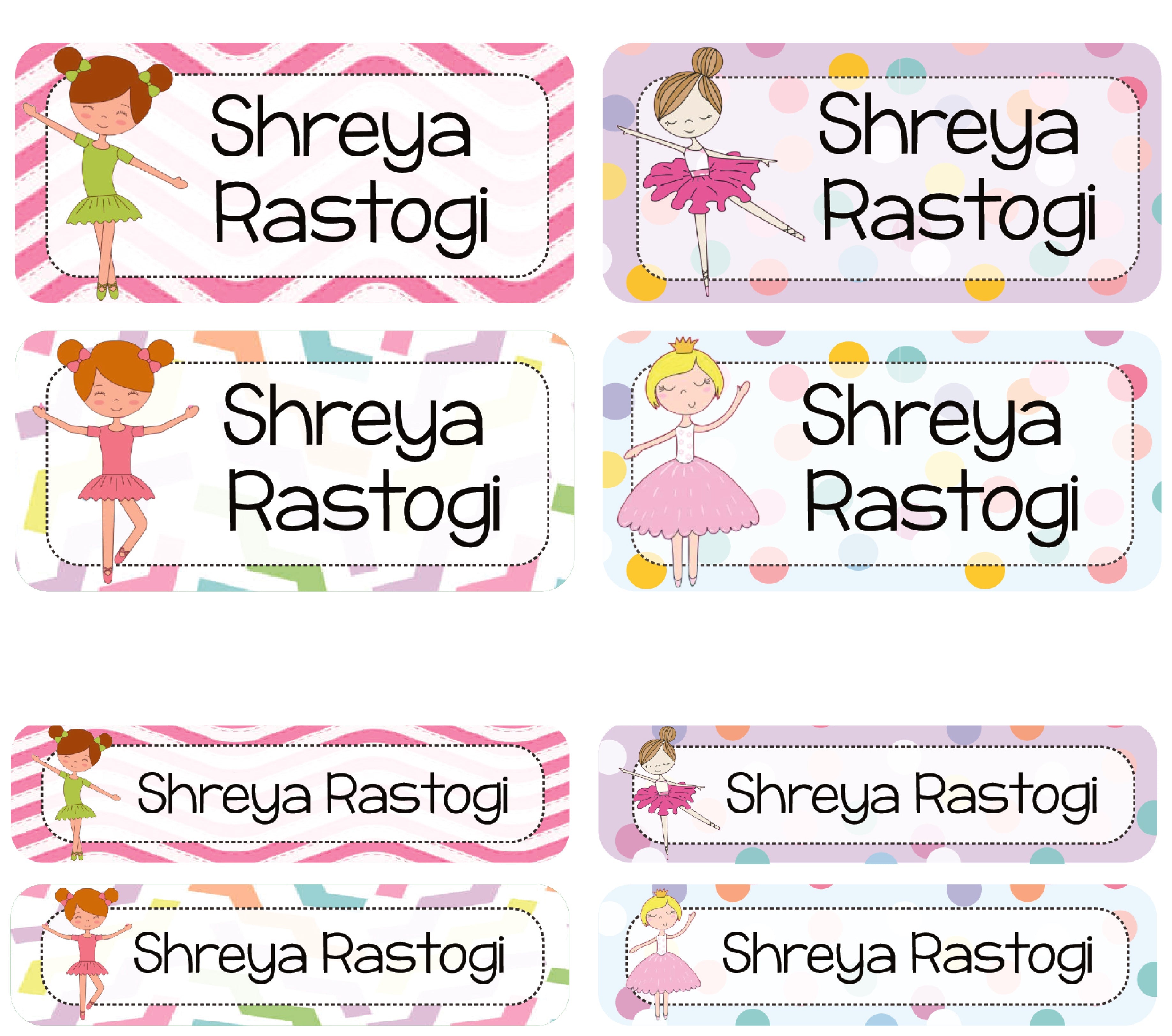 Personalized Rectangular Name Labels