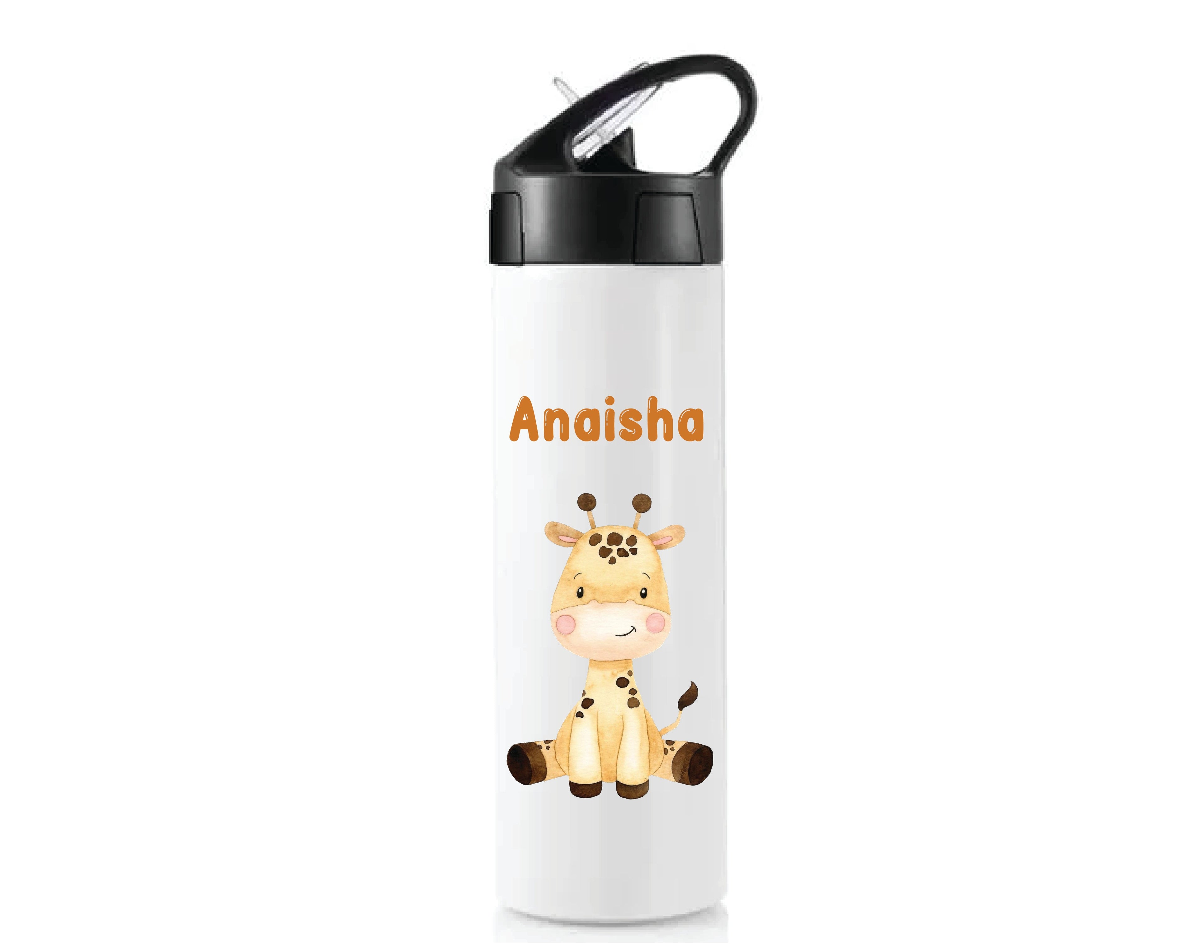 Personalised Sipper Bottle With Straw