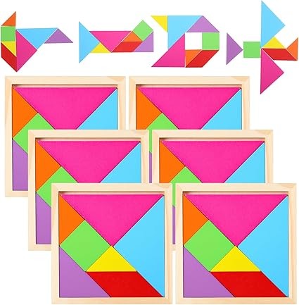 Wooden Tangram Puzzle With Pattern
