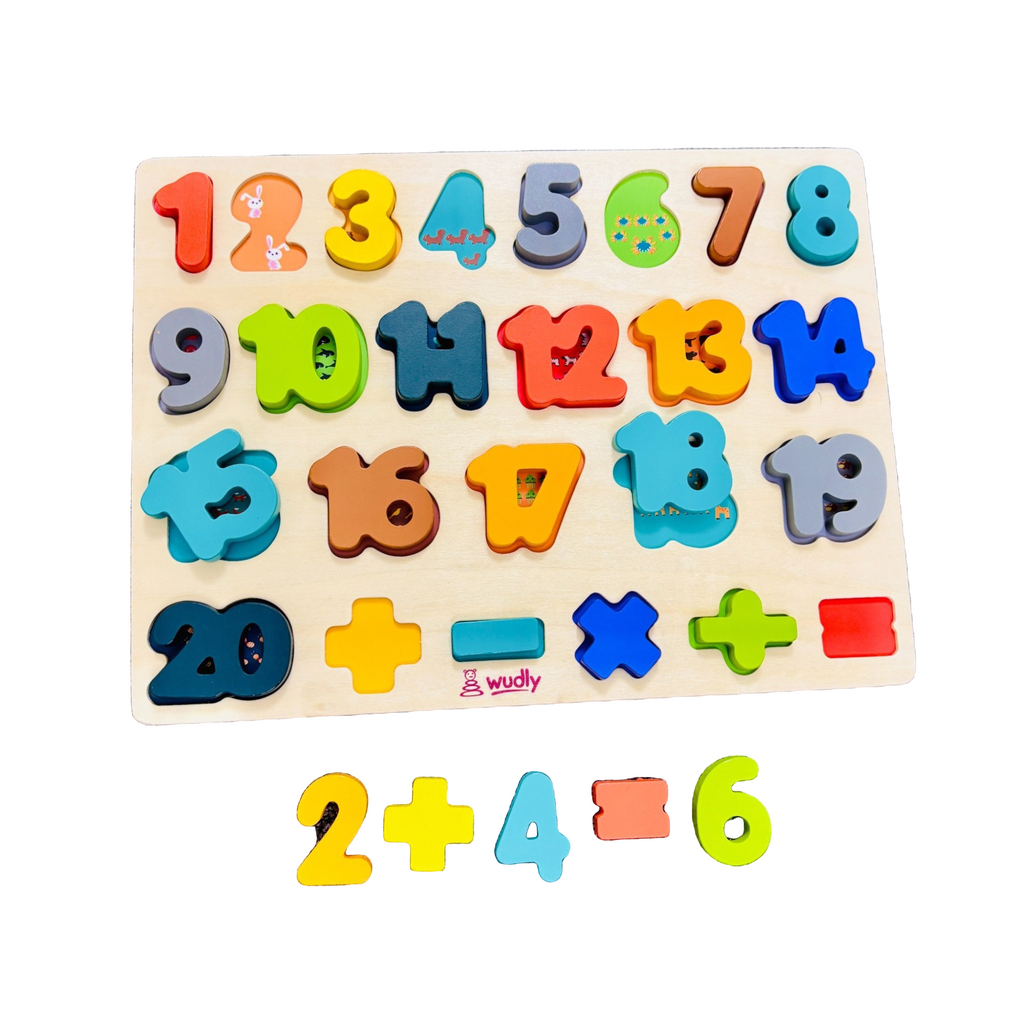 Wooden Learning Educational Number Board